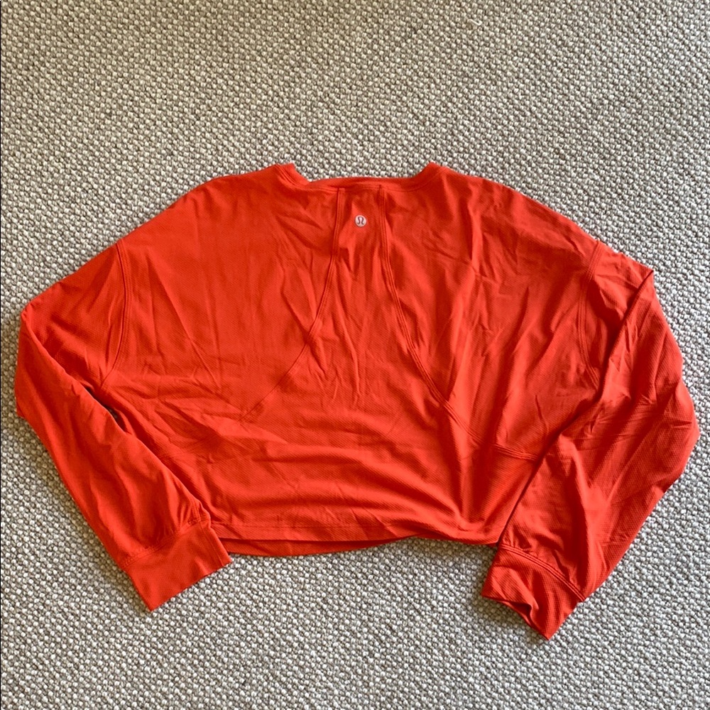 Bright orange adorable lululemon long sleeve top